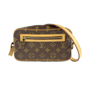LOUIS VUITTON Authentic Brown Monogram Pochette Shoulder Bag